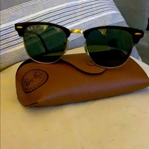 Ray Ban Clubmaster polarized lens sunglasses